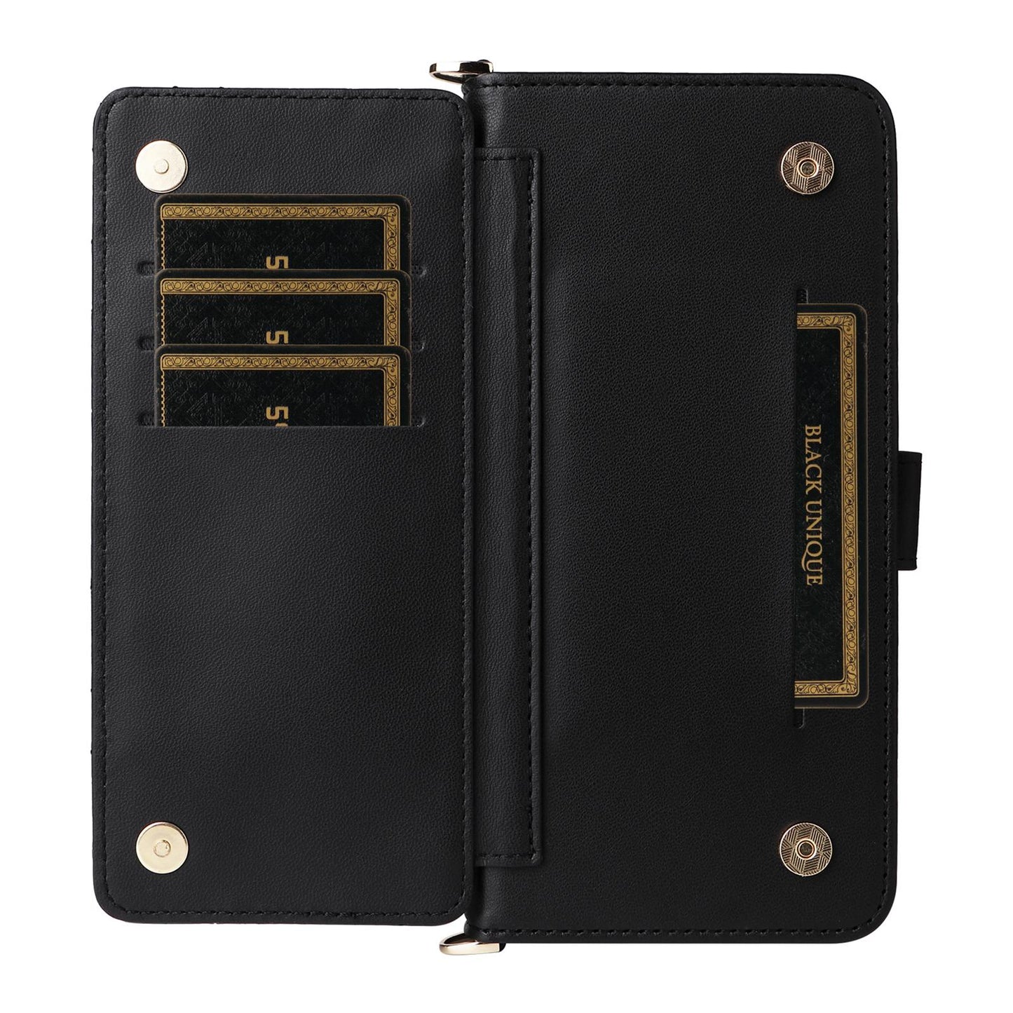 For OPPO K13 5G / K13x 5G Multifunctional 6-Card Slots Leather Phone Case with Wrist Strap(Black)