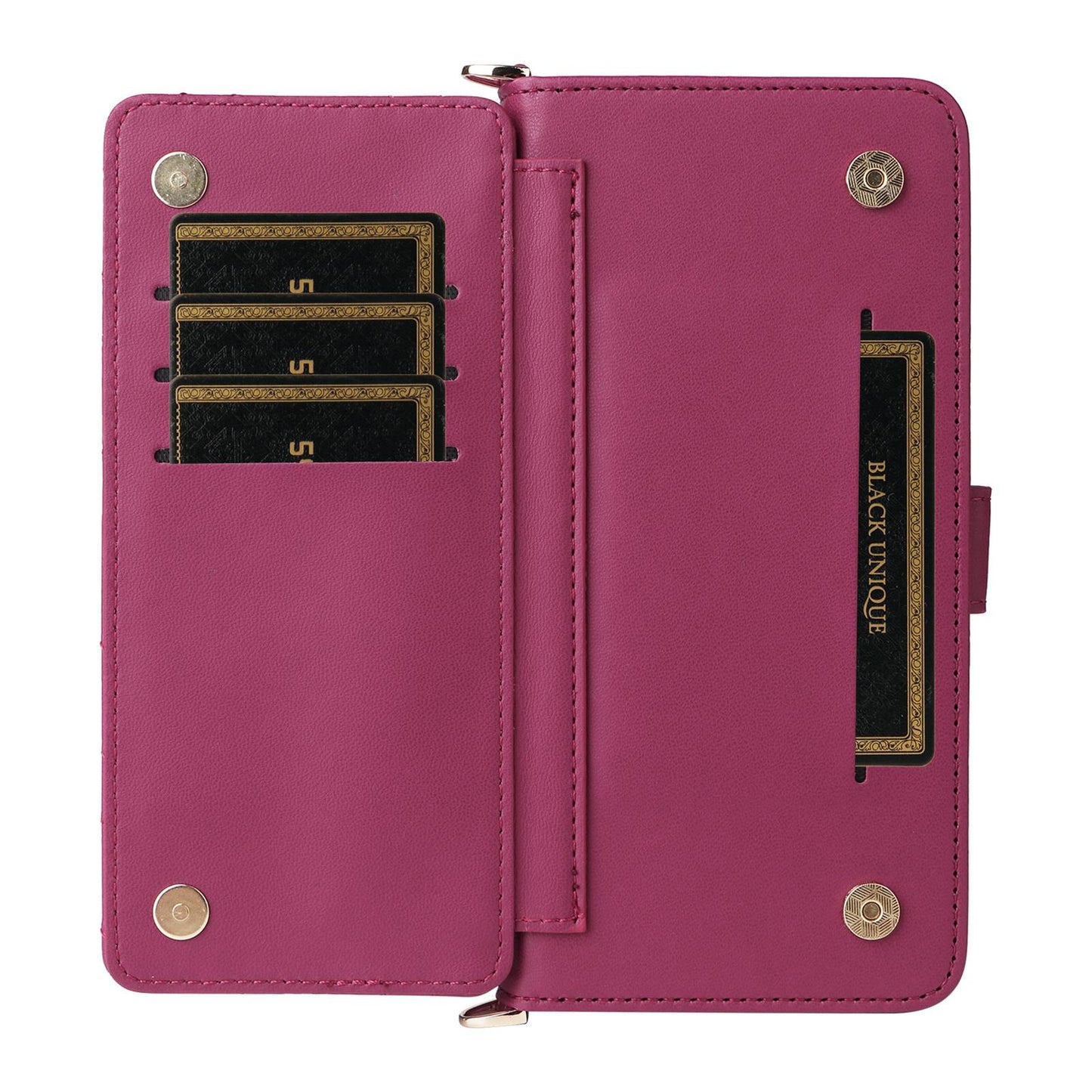 For OPPO K13 5G / K13x 5G Multifunctional 6-Card Slots Leather Phone Case with Wrist Strap(Rose Red)