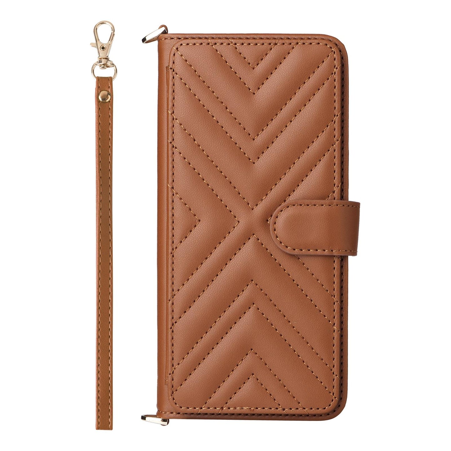 For OPPO K13 5G / K13x 5G Multifunctional 6-Card Slots Leather Phone Case with Wrist Strap(Brown)