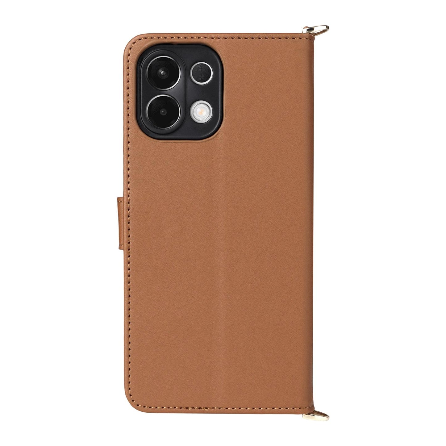 For OPPO K13 5G / K13x 5G Multifunctional 6-Card Slots Leather Phone Case with Wrist Strap(Brown)
