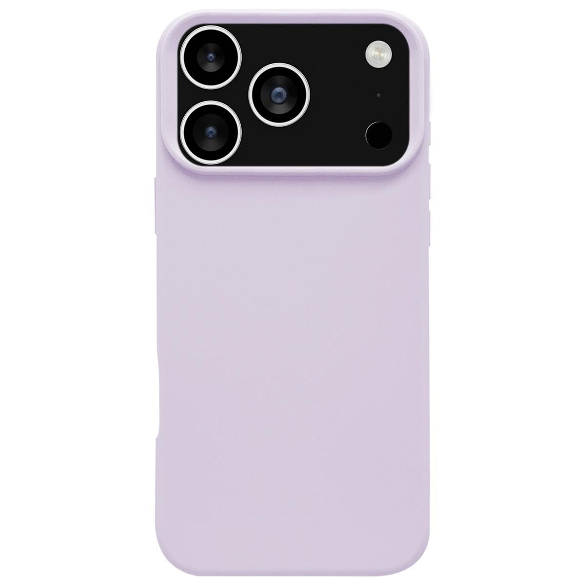 Compatible with iPhone 18 Pro Max & 17 Pro Max Dopamine Simple Imitation Liquid Silicone Phone Case - Bean Purple