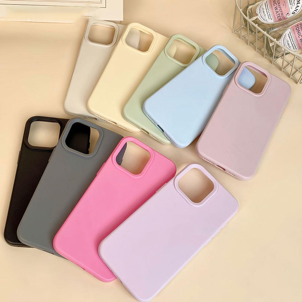 Compatible with iPhone 18 Pro Max & 17 Pro Max Dopamine Simple Imitation Liquid Silicone Phone Case - Black