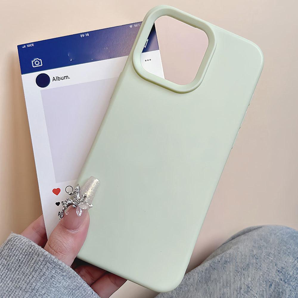 Compatible with iPhone 18 Pro Max & 17 Pro Max Dopamine Simple Imitation Liquid Silicone Phone Case - Black