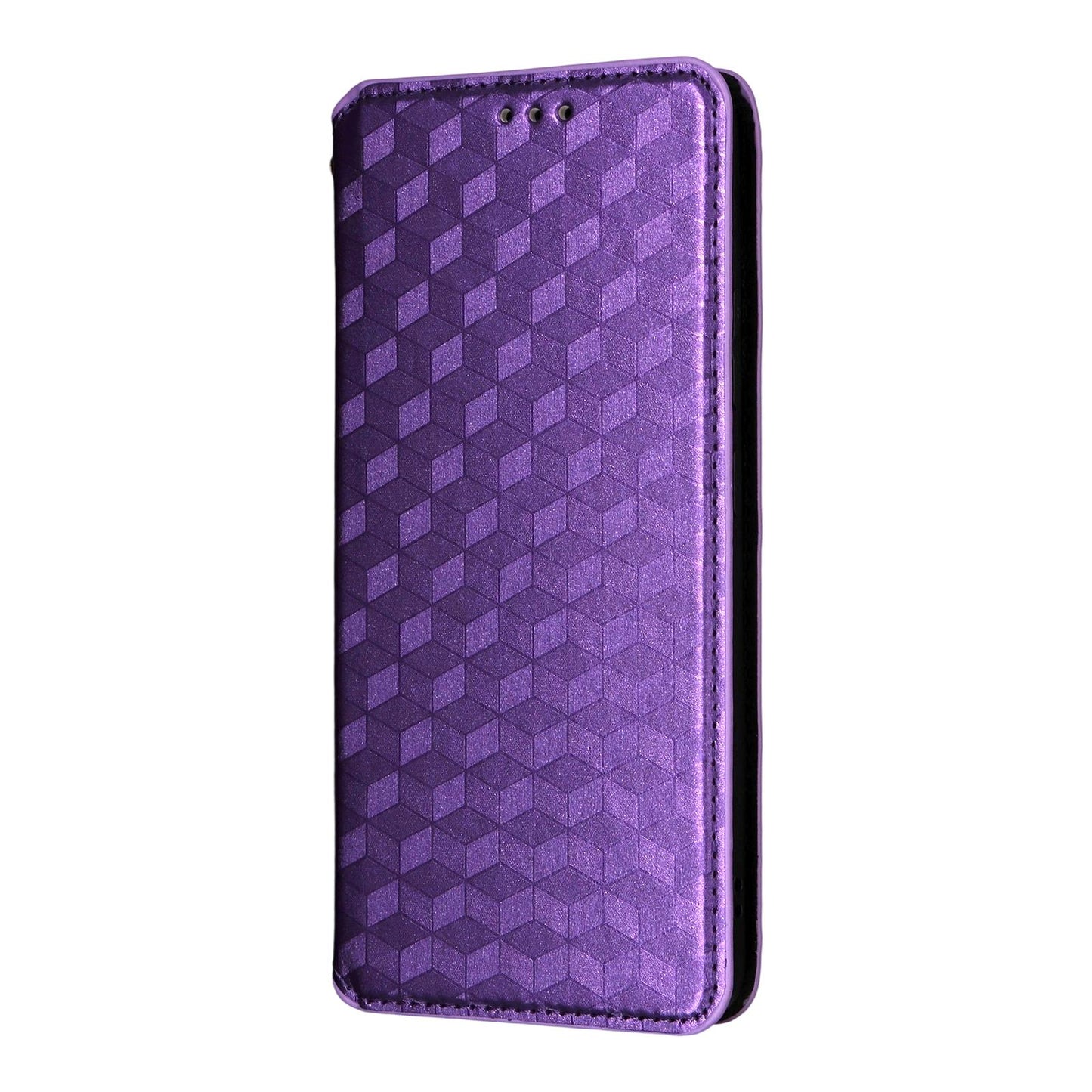 For OPPO K13 5G / K13X 5G / K12S 5G Cubic Grid Texture Flip Leather Phone Case(Purple)