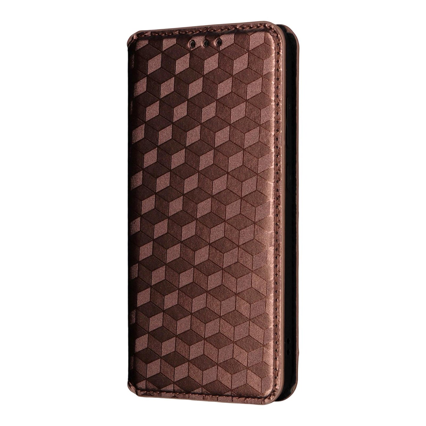 For OPPO K13 5G / K13X 5G / K12S 5G Cubic Grid Texture Flip Leather Phone Case(Brown)