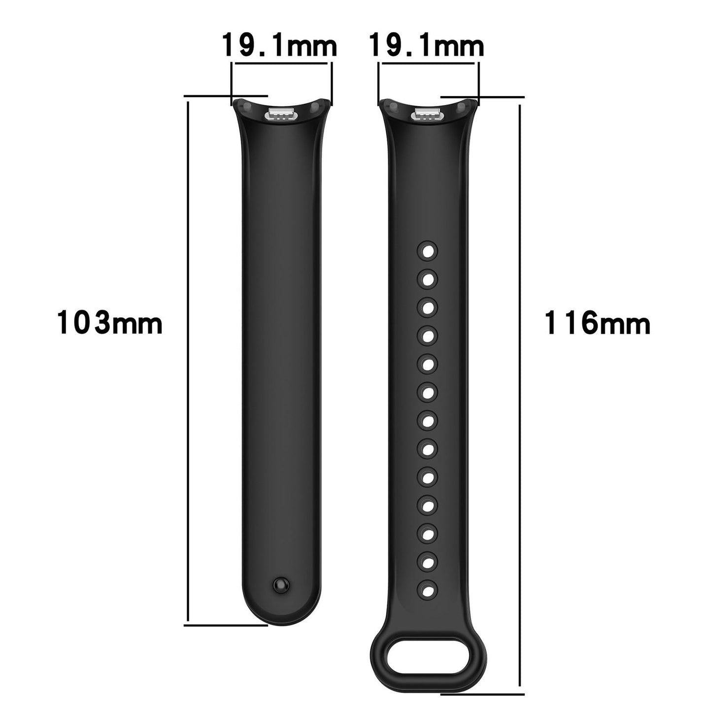 For Xiaomi Smart Band 10 / 9 / 8 xDfind Metal Buckle Solid Color Silicone Watch Band(White)