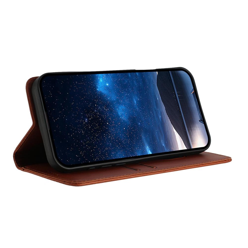 For OPPO K13 5G Strong Magnetic Frosted Flip Leather Phone Case(Coffee Color)