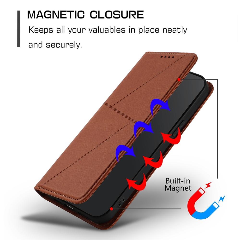 For OPPO K13 5G Strong Magnetic Frosted Flip Leather Phone Case(Coffee Color)