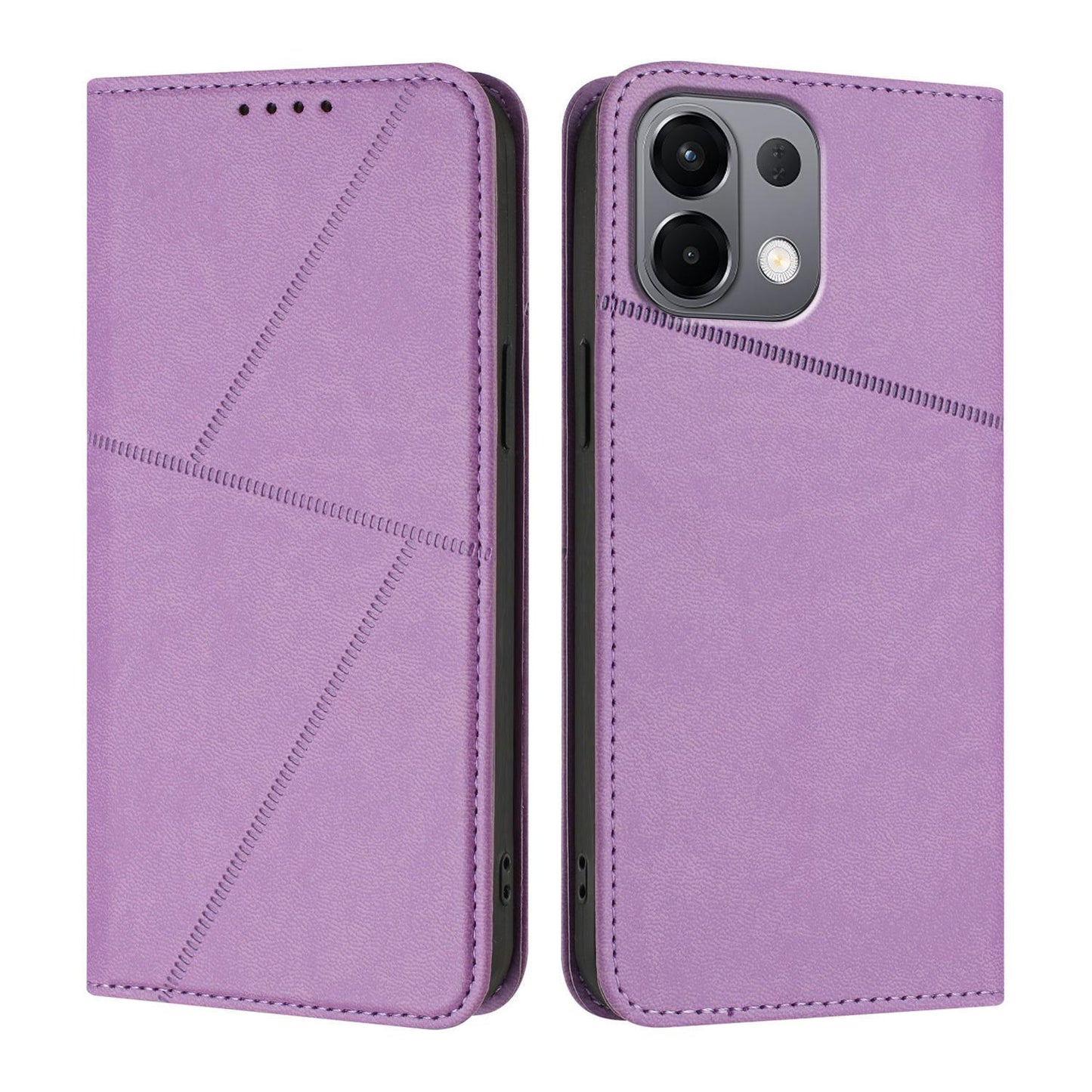 For OPPO K13 5G Strong Magnetic Frosted Flip Leather Phone Case(Light Purple)