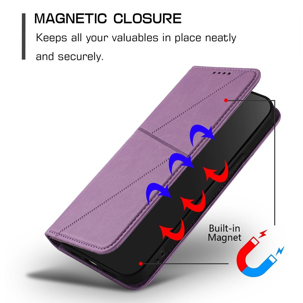 For OPPO K13 5G Strong Magnetic Frosted Flip Leather Phone Case(Light Purple)