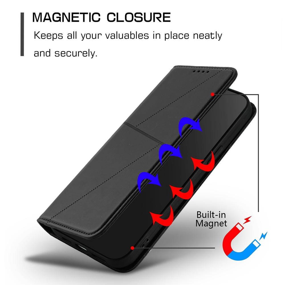 For OPPO K13 5G Strong Magnetic Frosted Flip Leather Phone Case(Black)