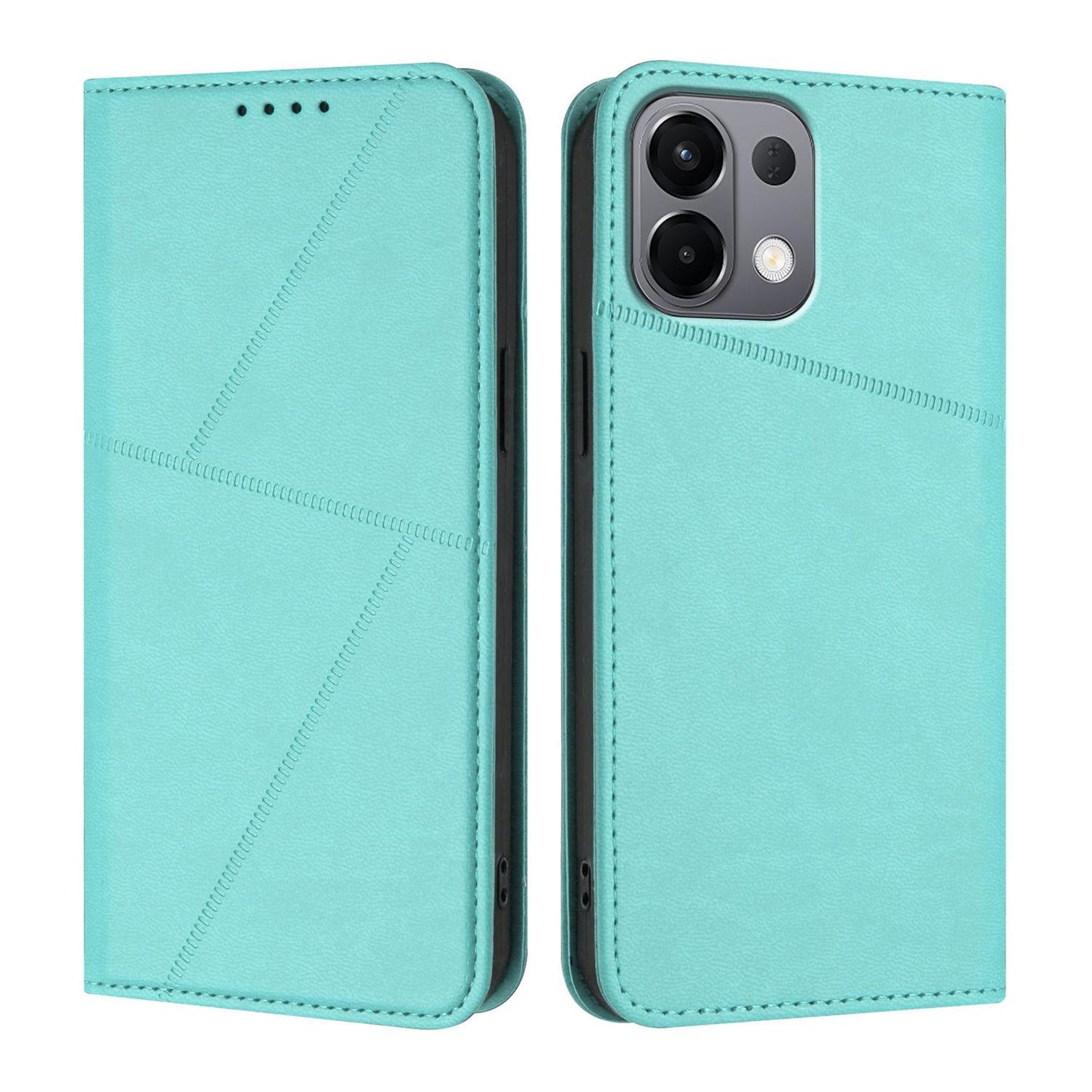 For OPPO K13 5G Strong Magnetic Frosted Flip Leather Phone Case(Light Blue)