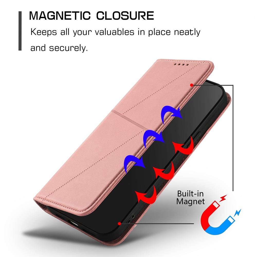 For OPPO K13 5G Strong Magnetic Frosted Flip Leather Phone Case(Pink)
