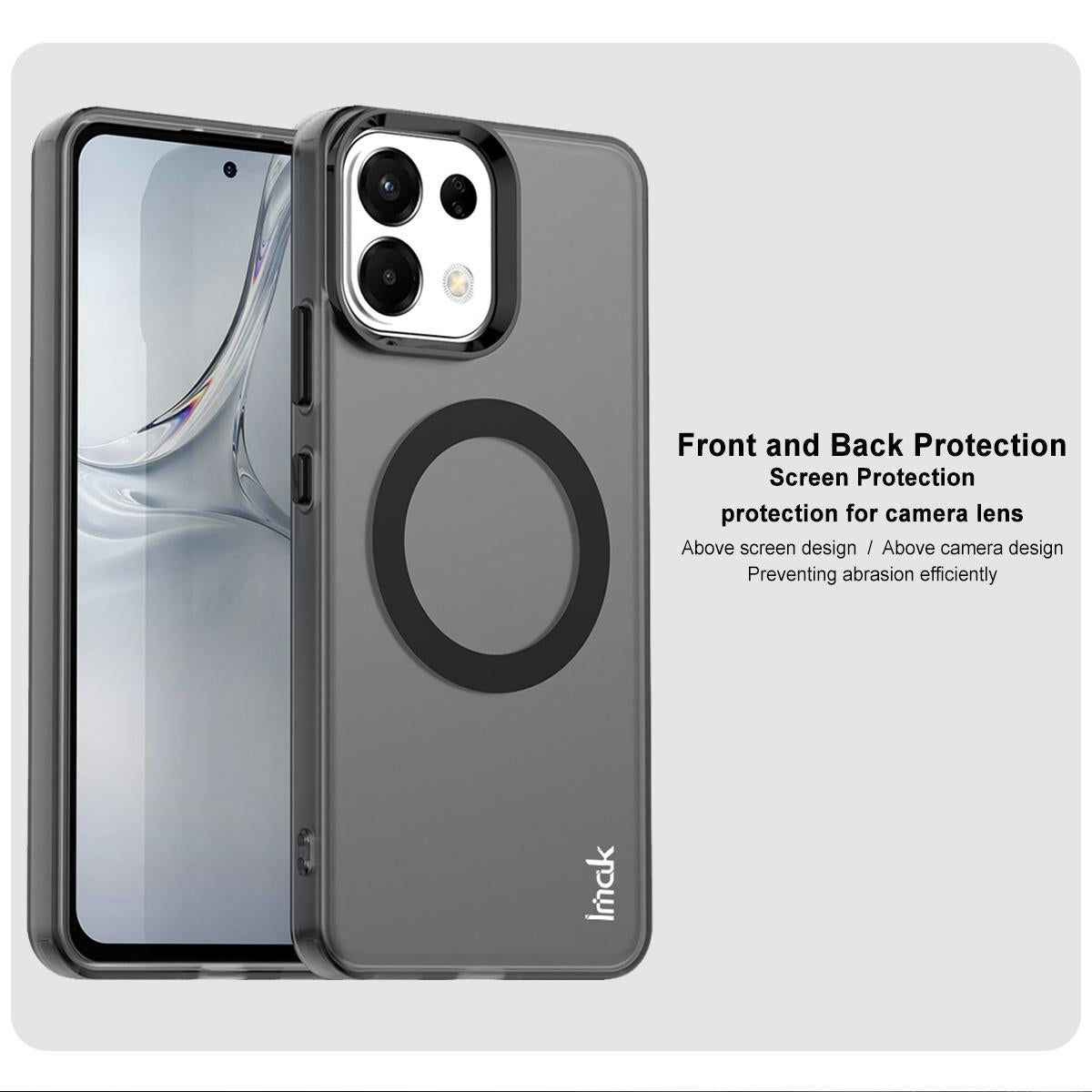 For OPPO K12s 5G / K13 5G IMAK Chocolate Series TPU + PET MagSafe Phone Case(Black)