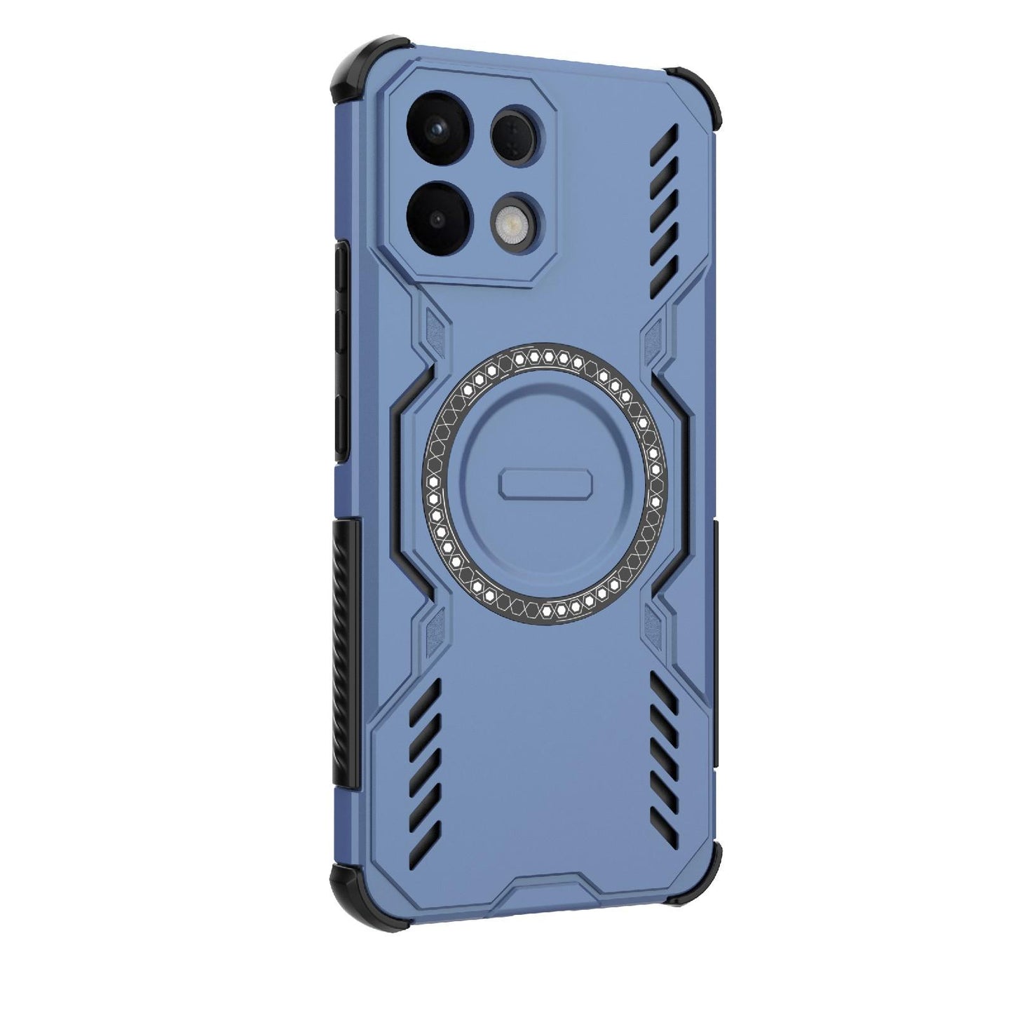 For OPPO K13 5G Butterfly Armor MagSafe Magnetic Ring Shockproof Phone Case(Blue)