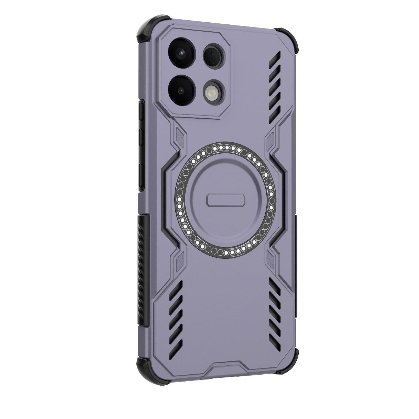 For OPPO K13 5G Butterfly Armor MagSafe Magnetic Ring Shockproof Phone Case(Purple)