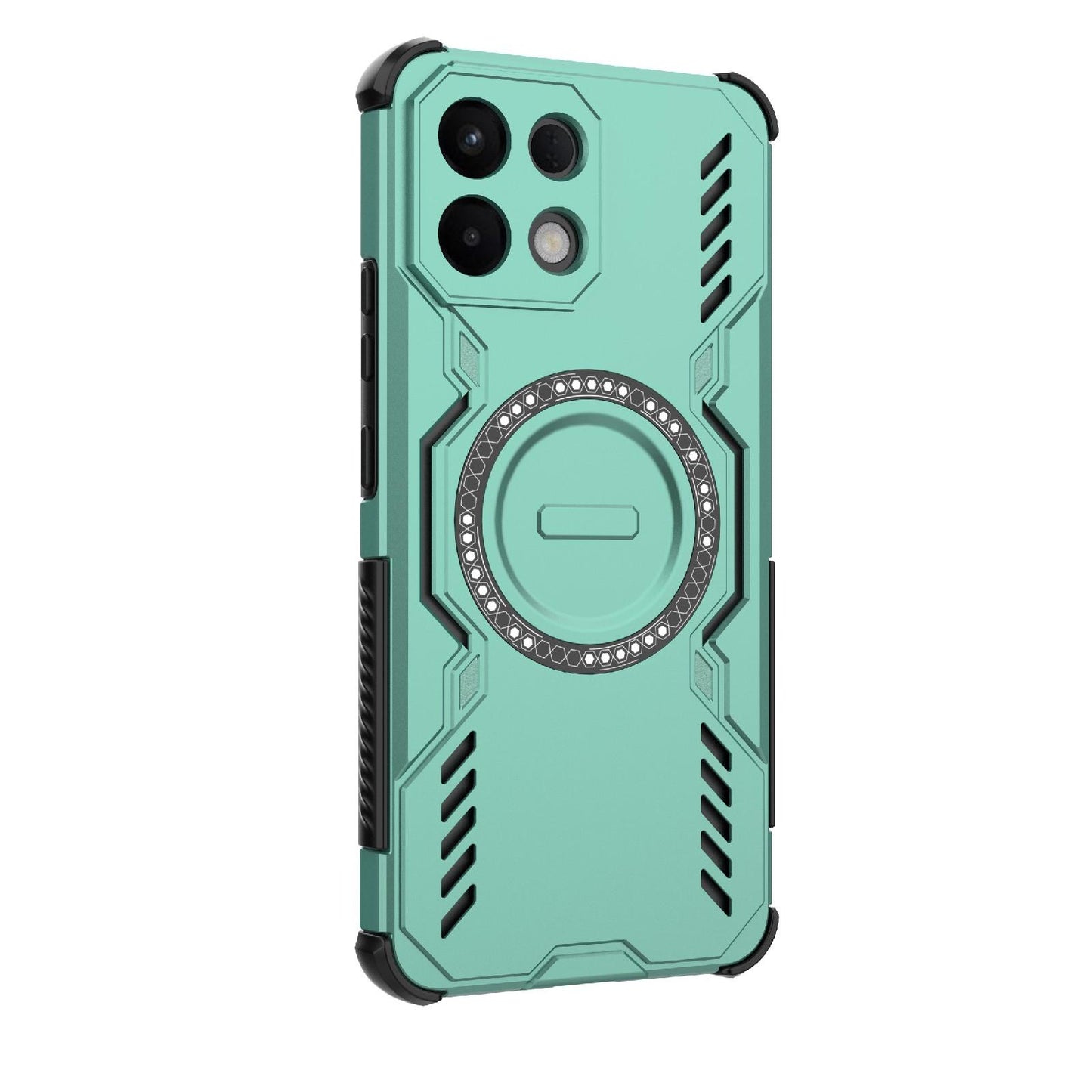 For OPPO K13 5G Butterfly Armor MagSafe Magnetic Ring Shockproof Phone Case(Light Green)
