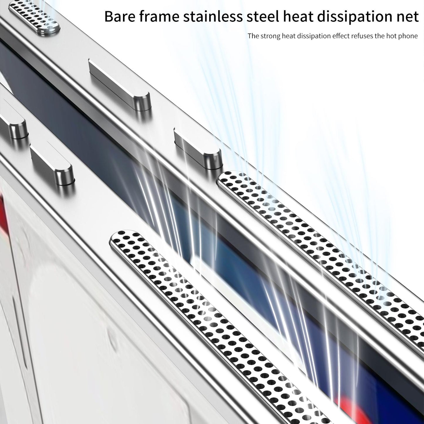 For Nothing Phone 3a Metal Frame Heat Dissipation Phone Case with Camera Guard Ring(Black)