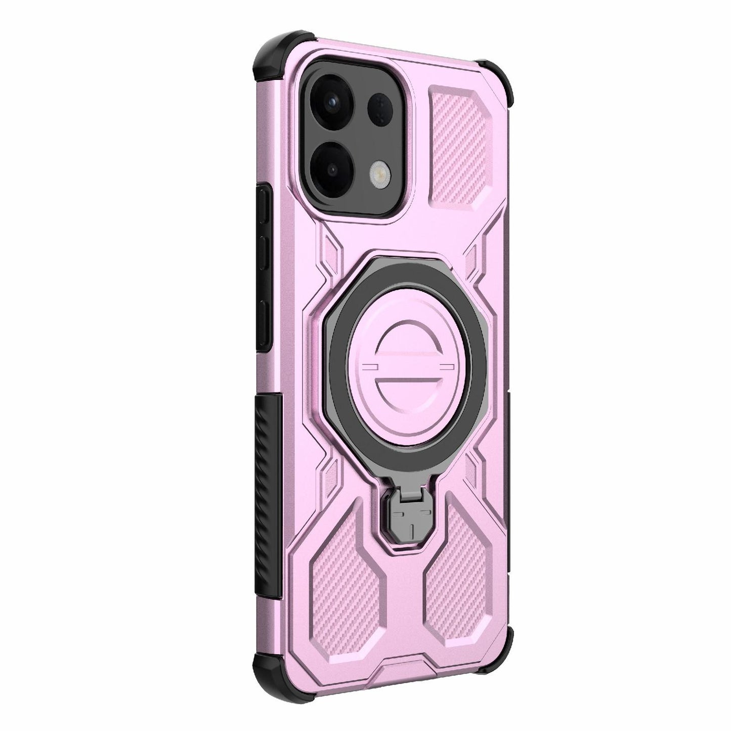 For OPPO K13 5G J-20 Solid Color MagSafe Magnetic TPU+PC Phone Case(Pink)