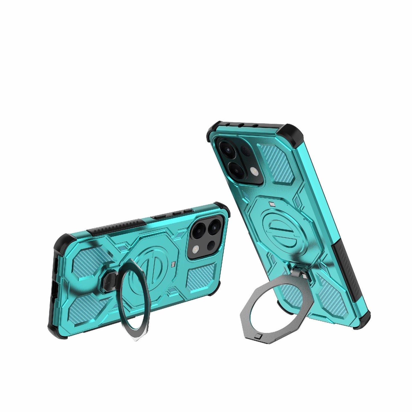 For OPPO K13 5G J-20 Solid Color MagSafe Magnetic TPU+PC Phone Case(Lake Blue)