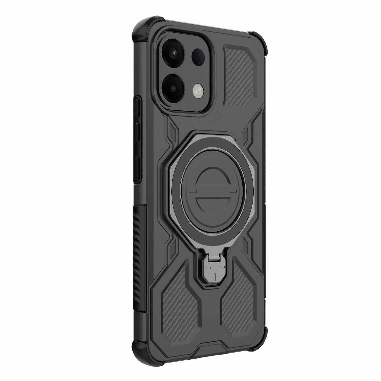 For OPPO K13 5G J-20 Solid Color MagSafe Magnetic TPU+PC Phone Case(Black)