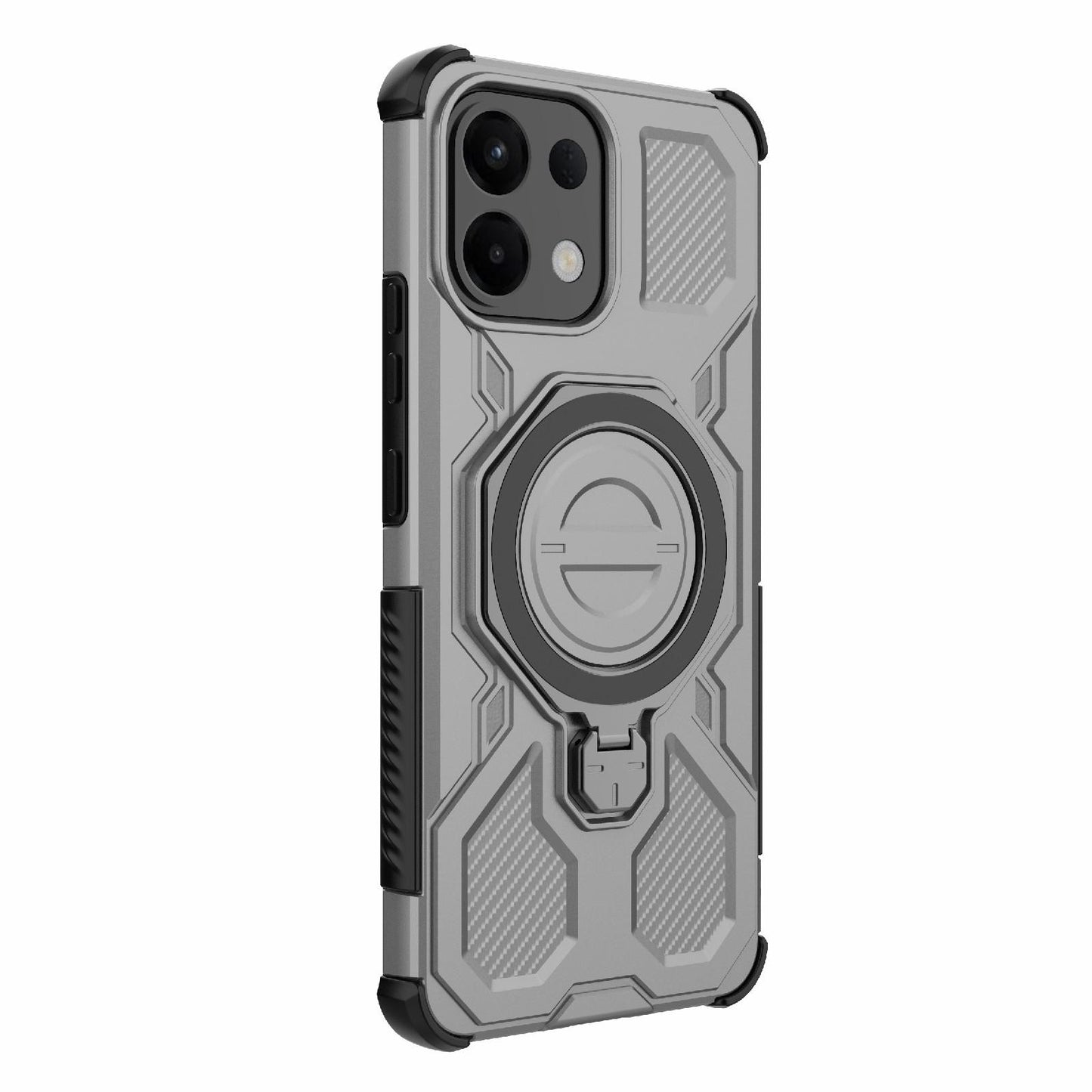 For OPPO K13 5G J-20 Solid Color MagSafe Magnetic TPU+PC Phone Case(Grey)