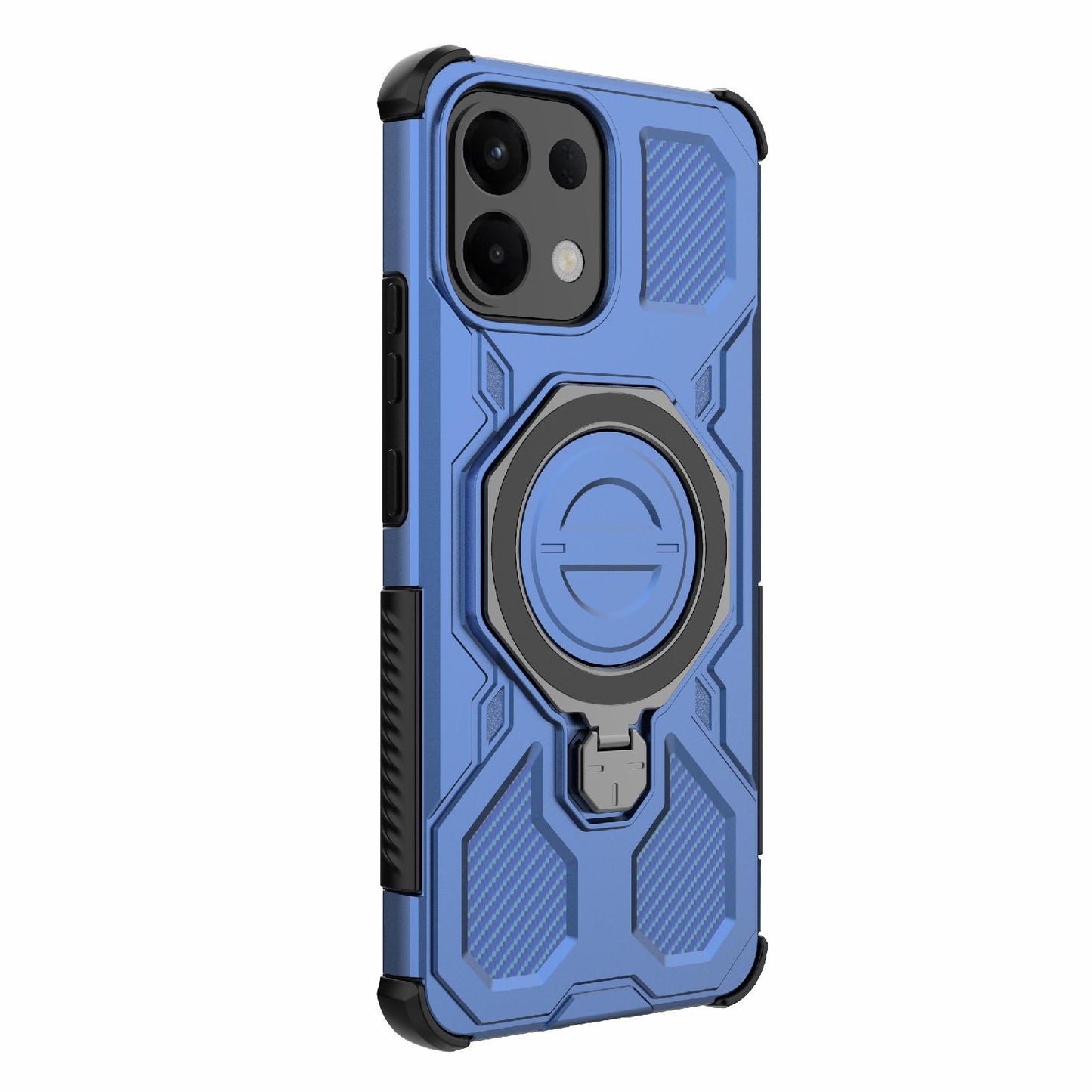 For OPPO K13 5G J-20 Solid Color MagSafe Magnetic TPU+PC Phone Case(Blue)