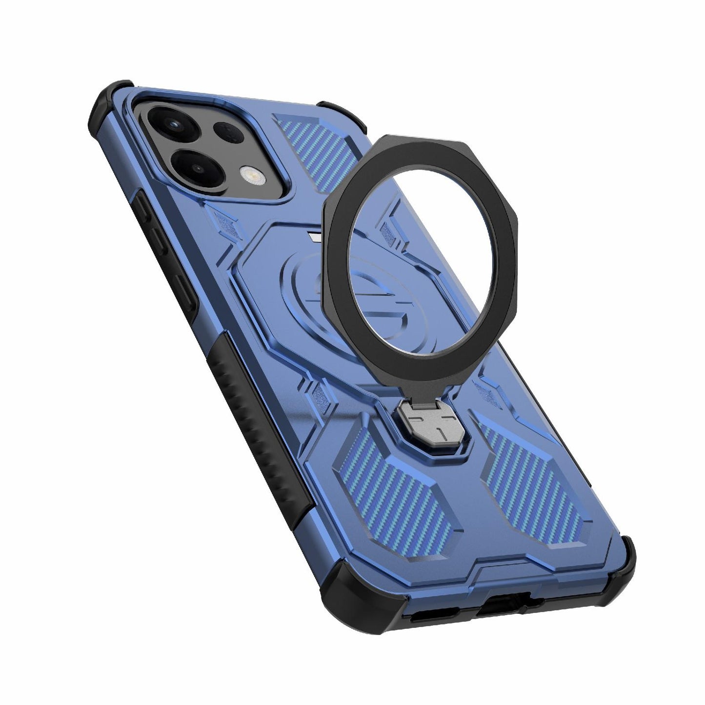 For OPPO K13 5G J-20 Solid Color MagSafe Magnetic TPU+PC Phone Case(Blue)