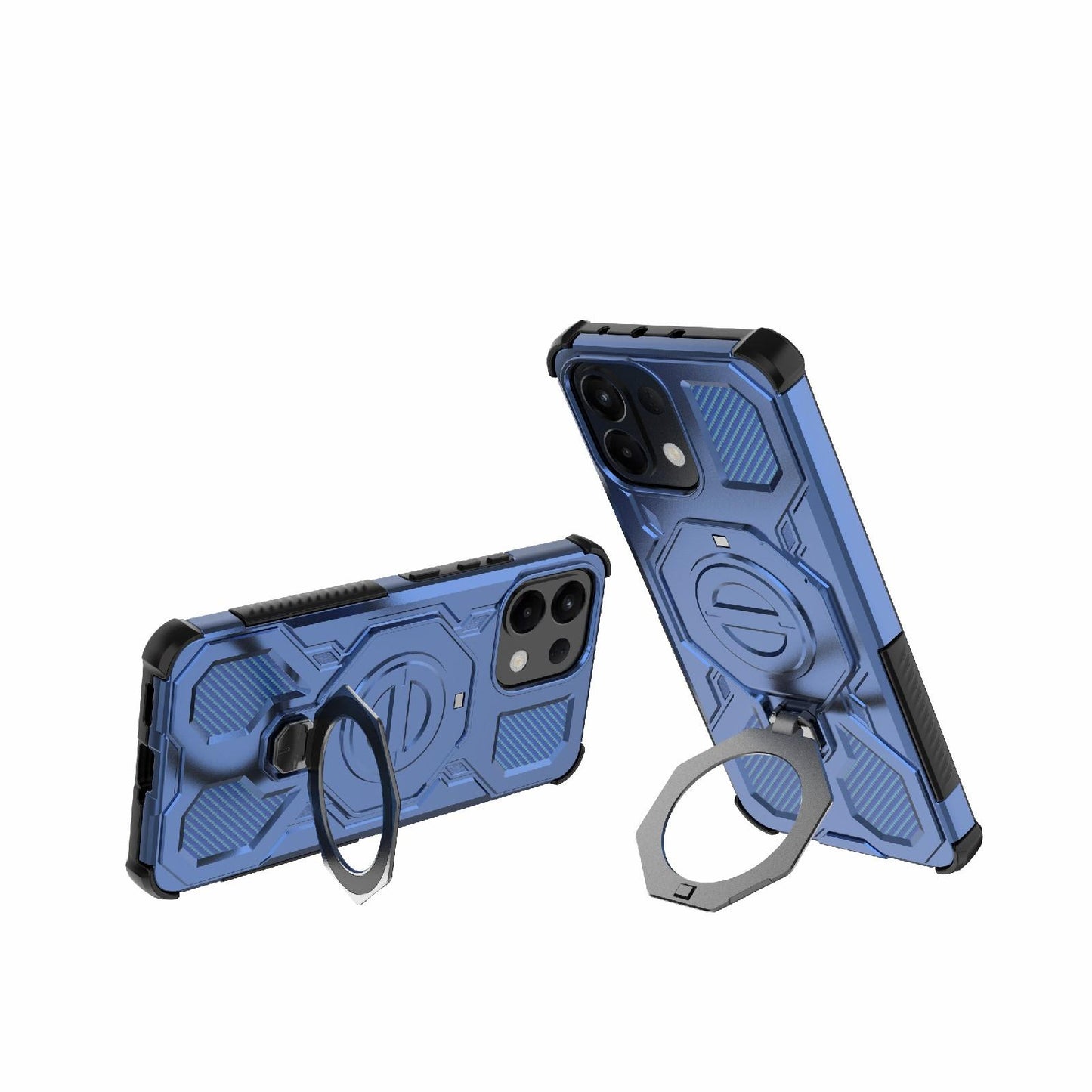 For OPPO K13 5G J-20 Solid Color MagSafe Magnetic TPU+PC Phone Case(Blue)