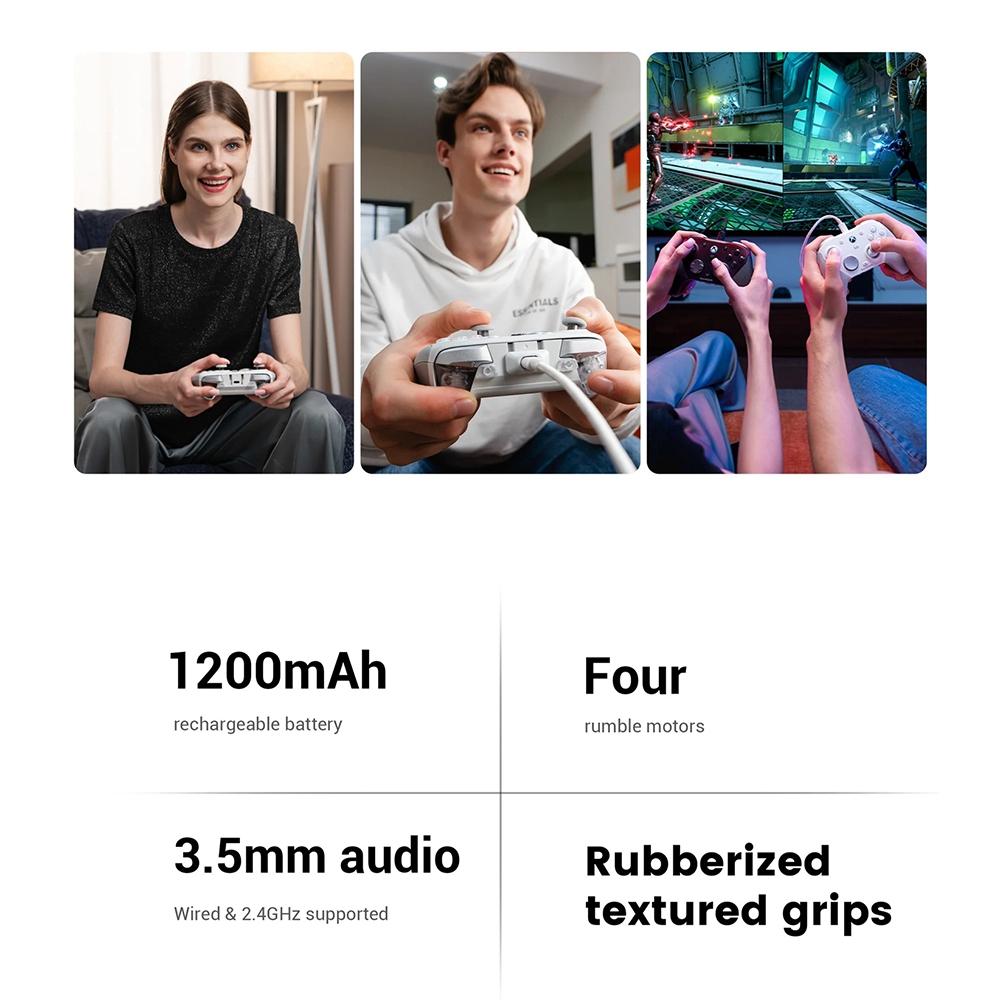 GameSir G7 Pro Bluetooth Wireless Tri-Mode Game Controller for Xbox / Steam / PC / Android(White)