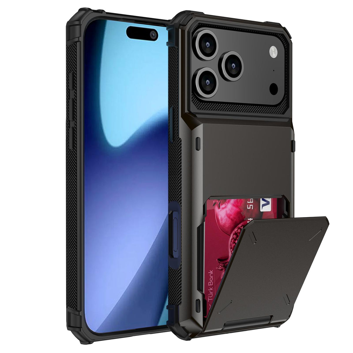 Compatible with iPhone 18 Pro Max Scratch-Resistant Shockproof Heavy Duty Rugged Armor Phone Case - Grey