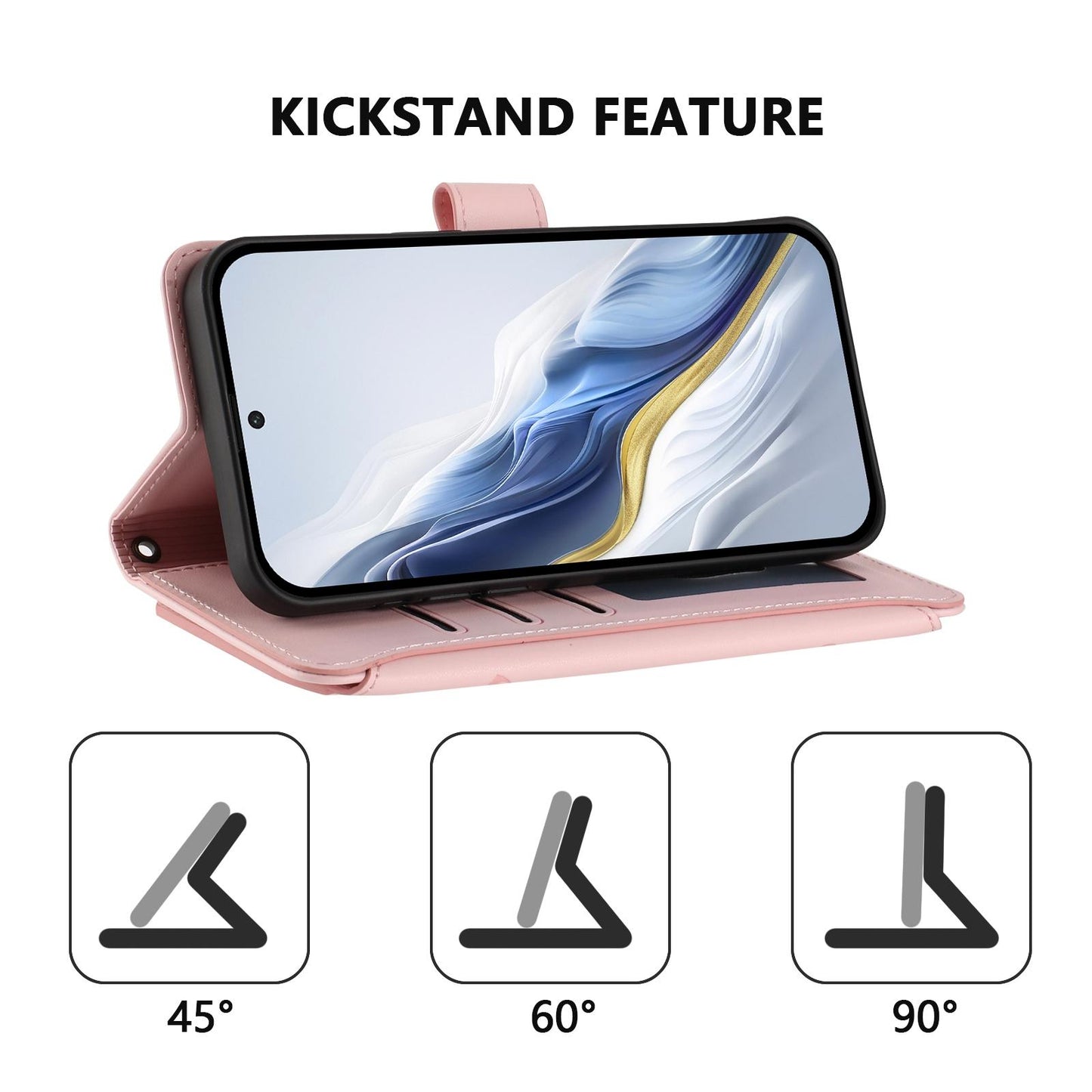 For OPPO K13 India Butterfly Love Flower Multi-card Zipper Wallet Leather Phone Case(Pink)