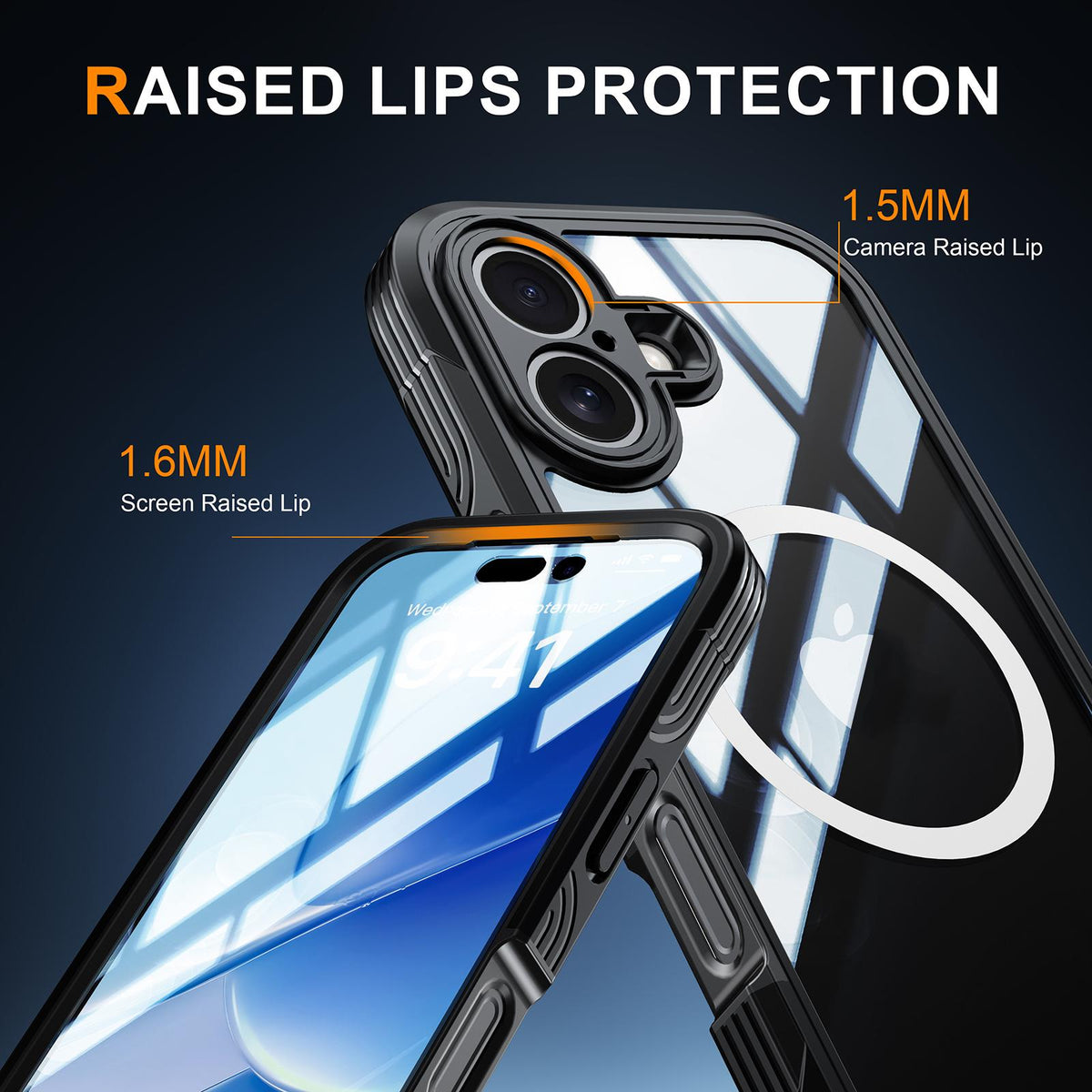 Compatible with iPhone 18 Pro Max RedPepper Tempered Glass MagSafe Phone Case - Black