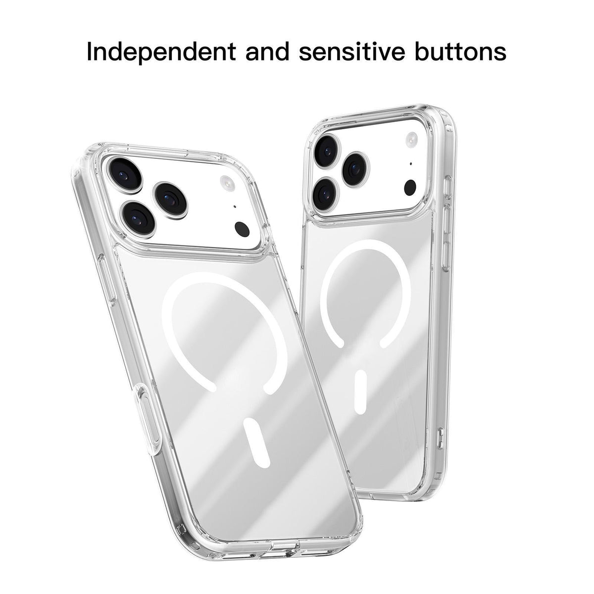 Compatible with iPhone 18 Pro Max Mutural Ice Series MagSafe Magnetic TPU Phone Case - Transparent