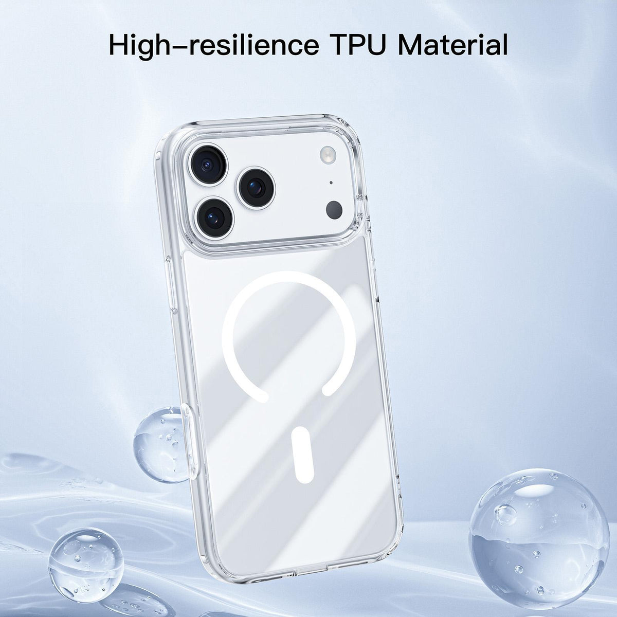 Compatible with iPhone 18 Pro Max Mutural Ice Series MagSafe Magnetic TPU Phone Case - Transparent