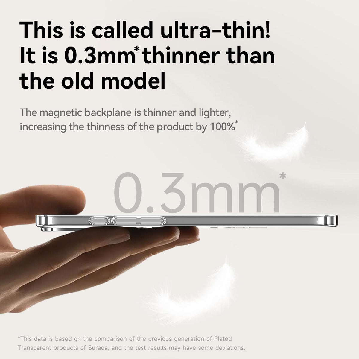 Compatible with iPhone 18 Pro Max SULADA Electroplated Transparent MagSafe Holder Phone Case - Silver