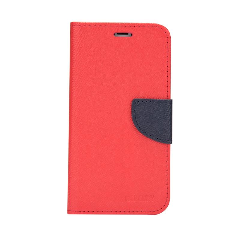 Compatible with iPhone 18 Pro Max & 17 Pro Max Mercury Contrast Color Splicing Leather Phone Case - Red
