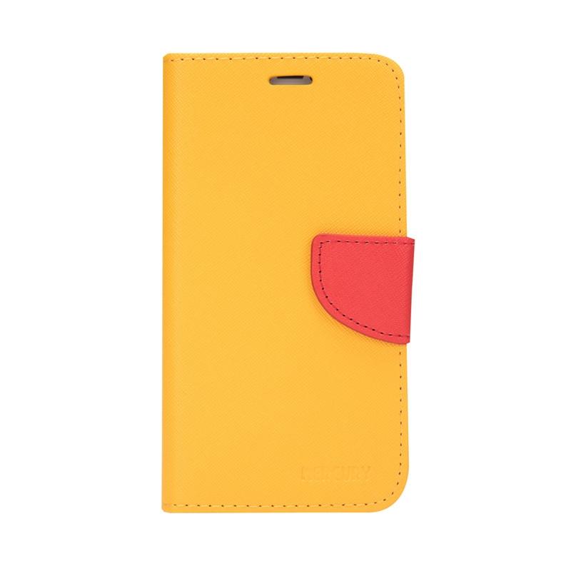 Compatible with iPhone 18 Pro Max & 17 Pro Max Mercury Contrast Color Splicing Leather Phone Case - Yellow