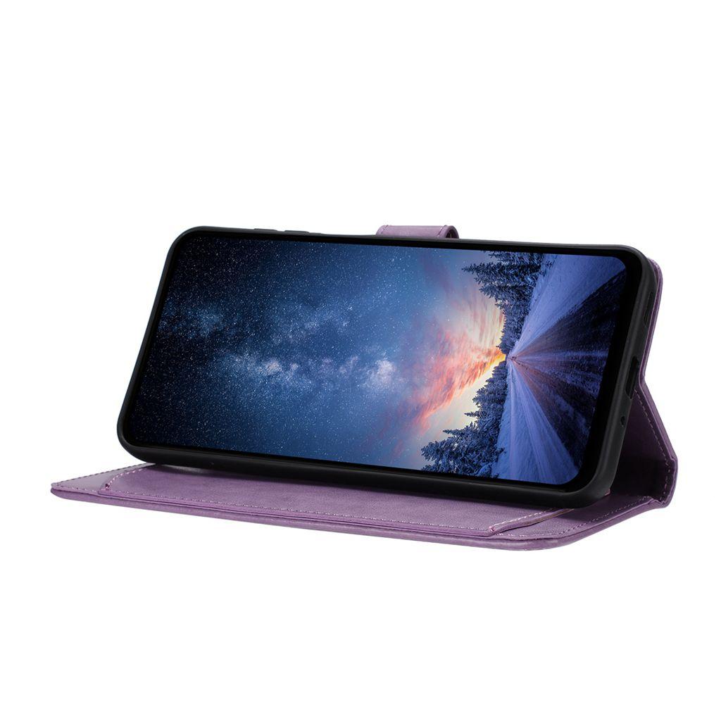 Compatible with iPhone 18 Pro Max & 17 Pro Max Lambskin 8-card Slot Leather Phone Case - Purple
