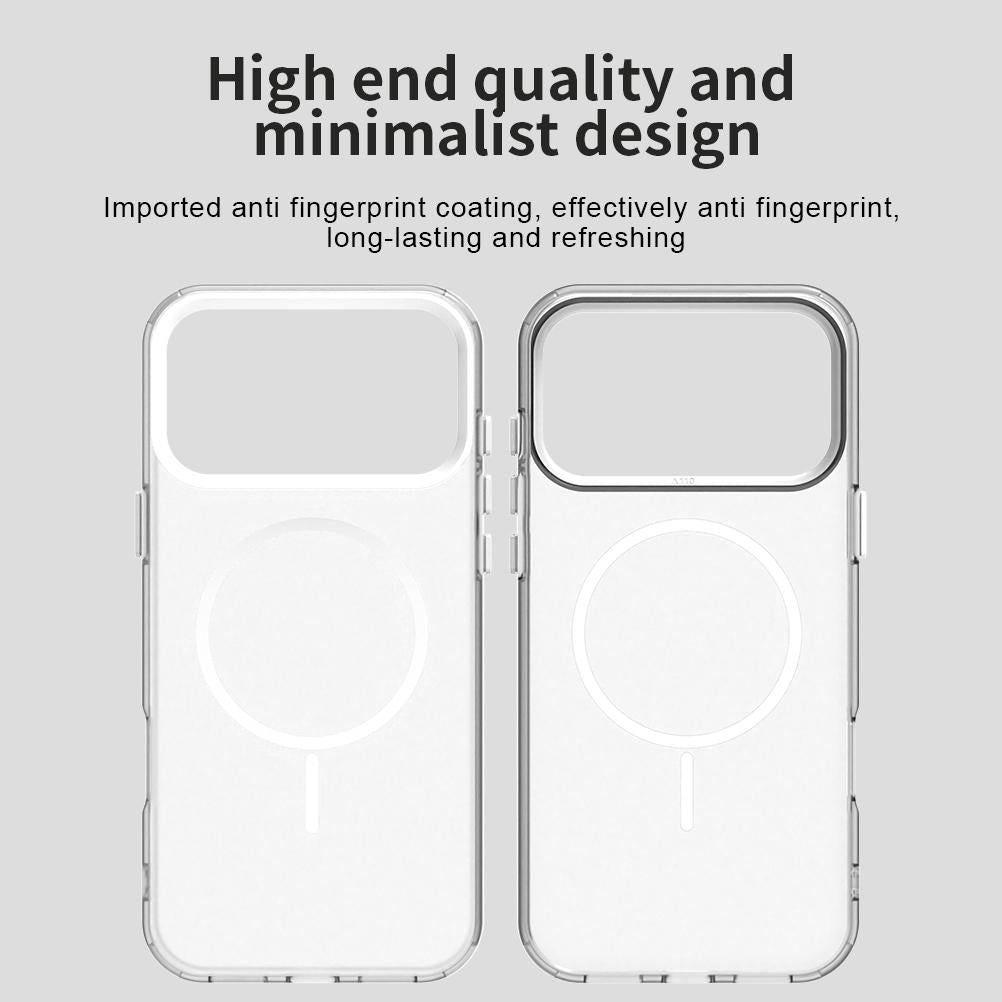 Compatible with iPhone 18 Pro Max Candy Fine Circle Magsafe PC Dual-Layer TPU Phone Case - White