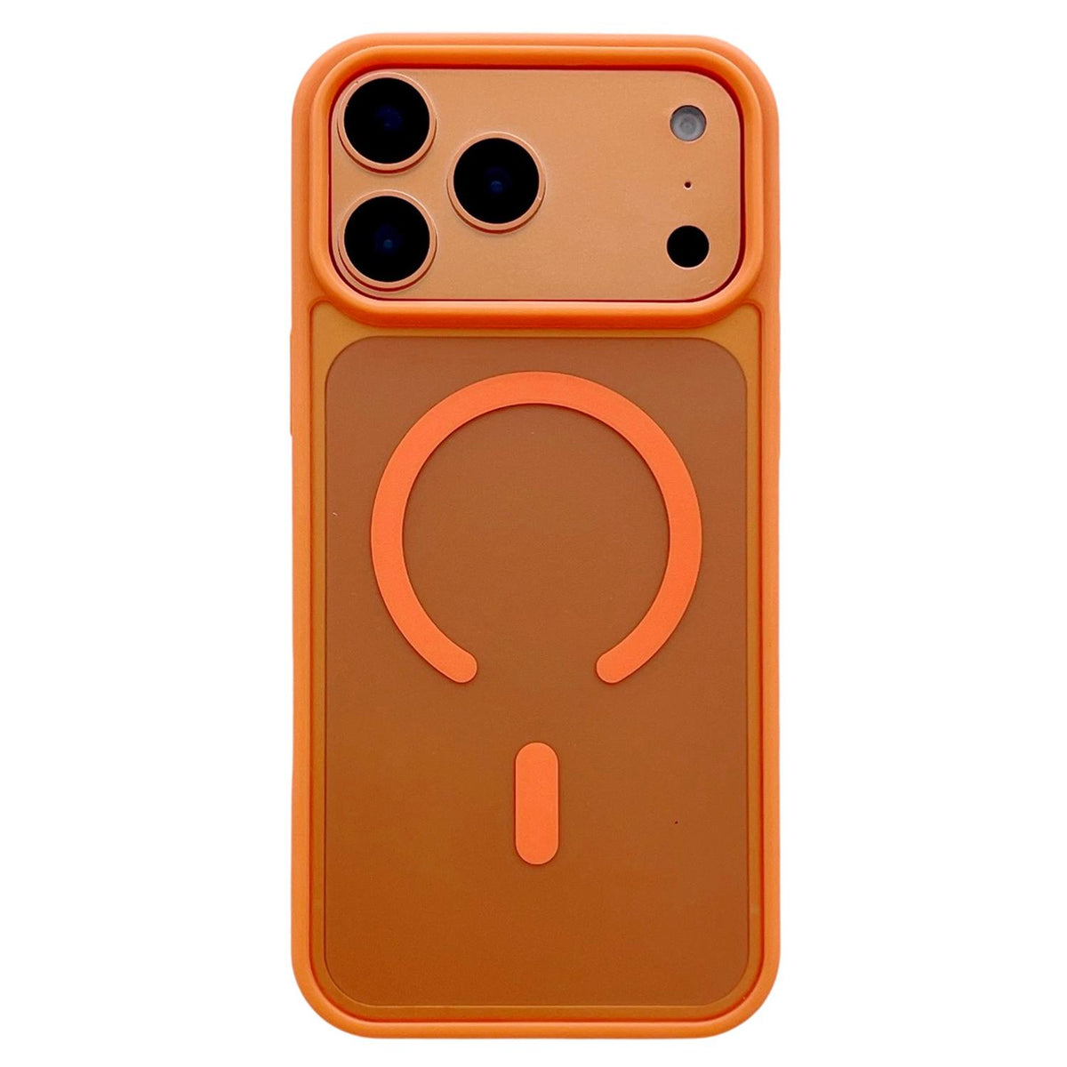 Compatible with iPhone 18 Pro Max & 17 Pro Max Frosted Skin Feel MagSafe Phone Case - Orange