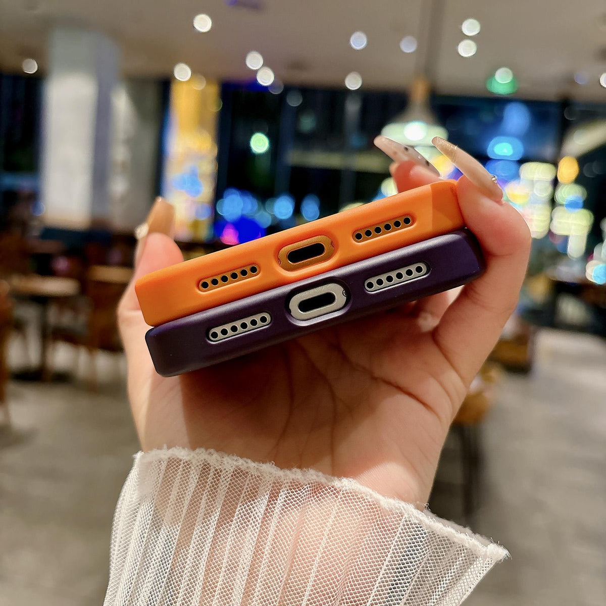 Compatible with iPhone 18 Pro Max & 17 Pro Max Frosted Skin Feel MagSafe Phone Case - Orange