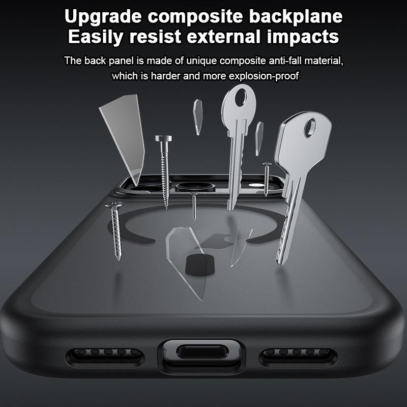 Compatible with iPhone 18 Pro Max & 17 Pro Max Benks Skin Feel Series MagSafe Magnetic Shockproof Phone Case - Black