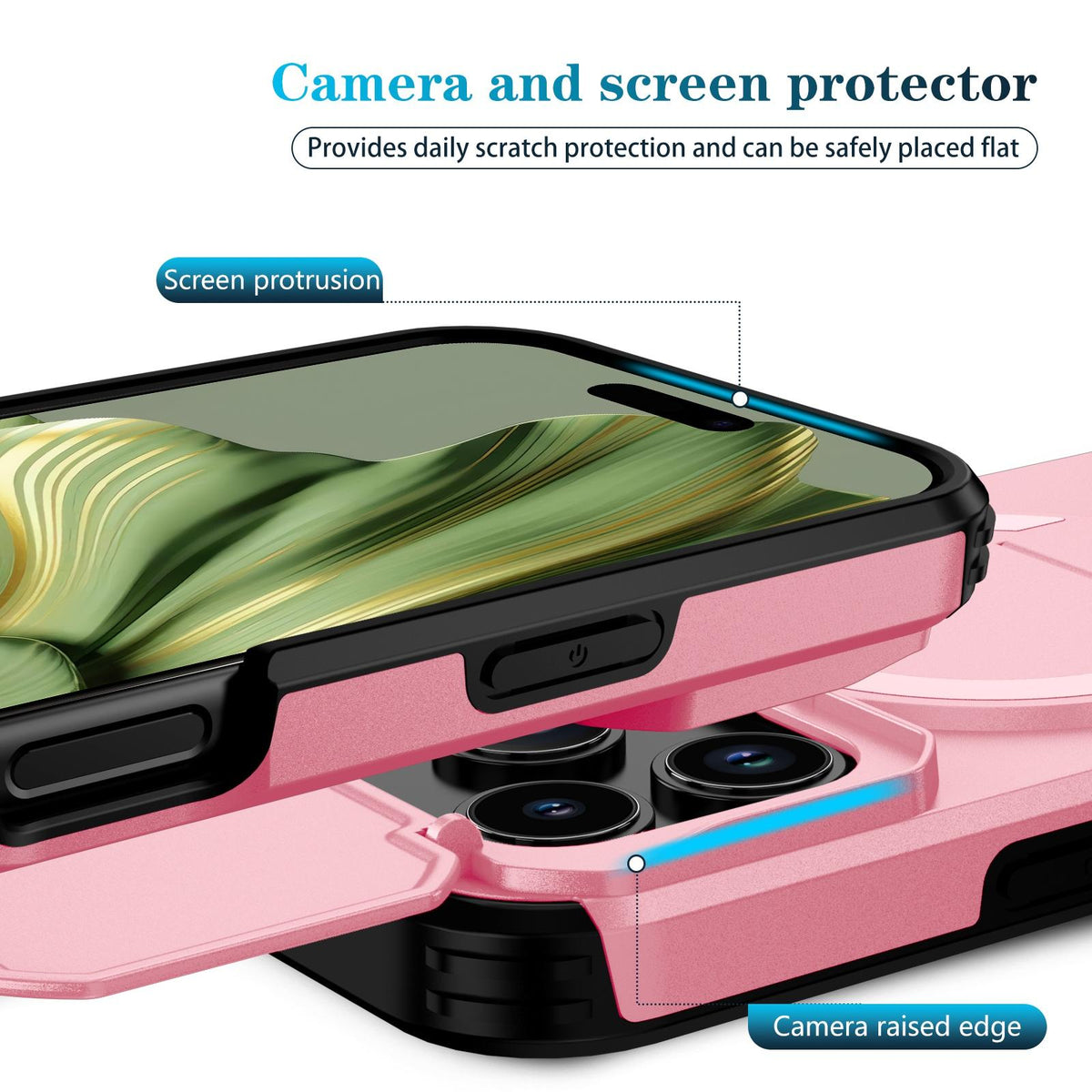Compatible with iPhone 18 Pro Max Sliding Camshield MagSafe Holder Phone Case - Pink