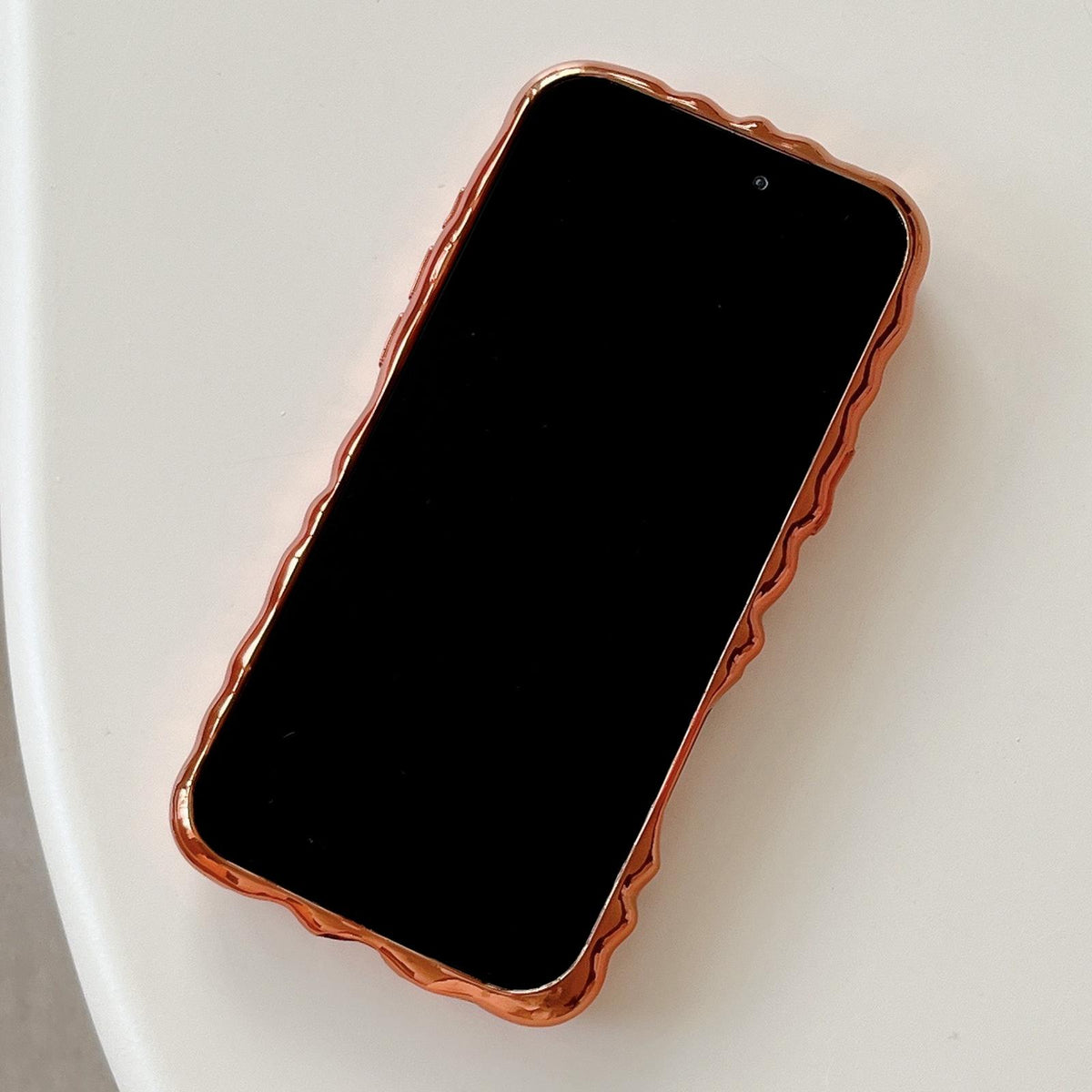 Compatible with iPhone 18 Pro Max Cream Texture Electroplating TPU Full Coverage Phone Case - Red