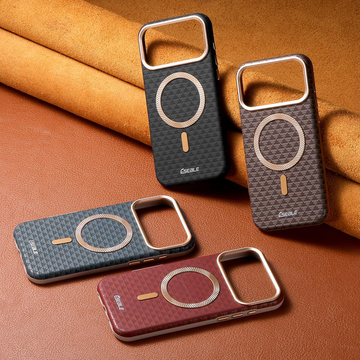 Compatible with iPhone 18 Pro Max & 17 Pro Max ESEBLE L3 Triangular Shield Metal Lens Magnetic Phone Case - Royal Blue