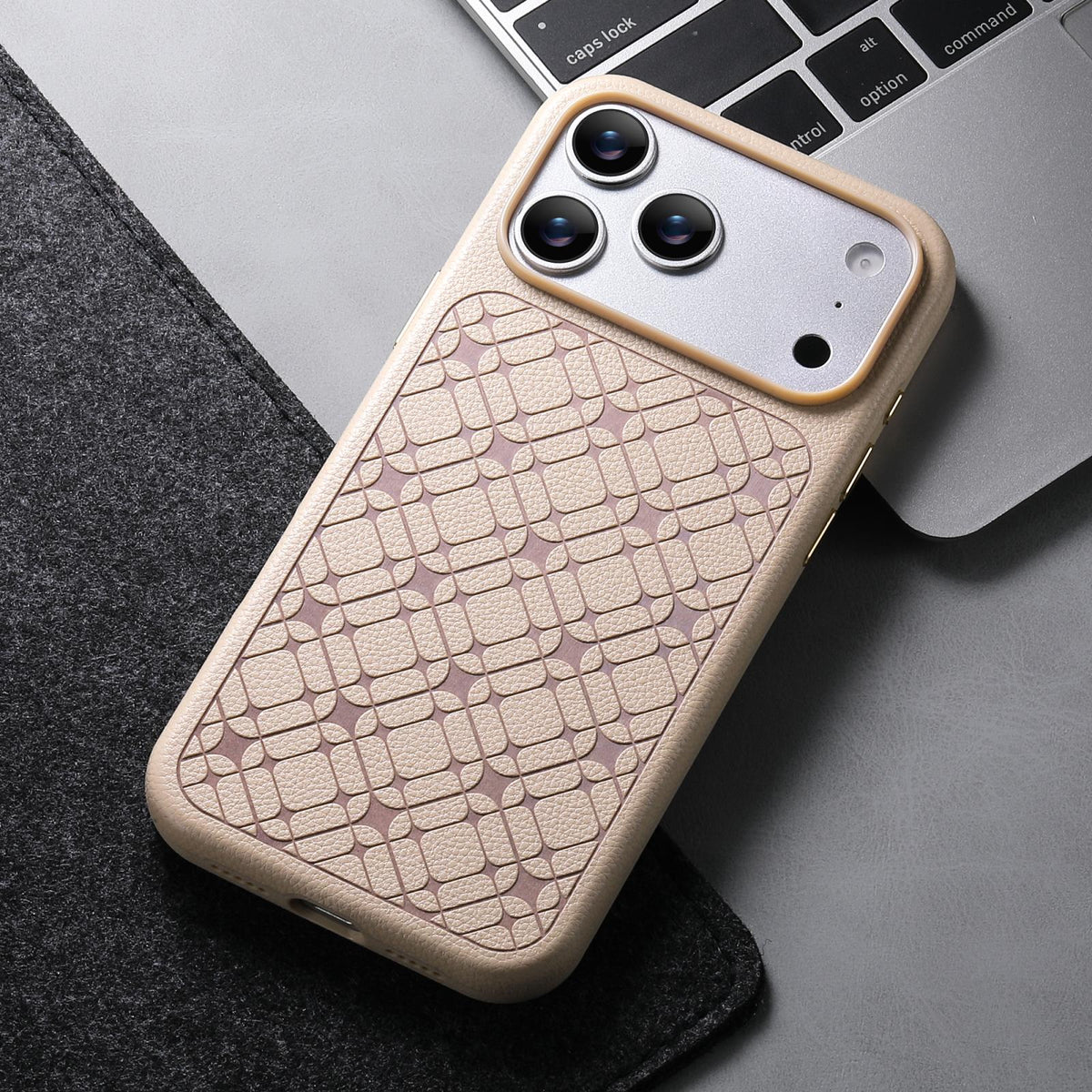 Compatible with iPhone 18 Pro Max & 17 Pro Max ESEBLE B2 Starlight Plaid Phone Case - Khaki