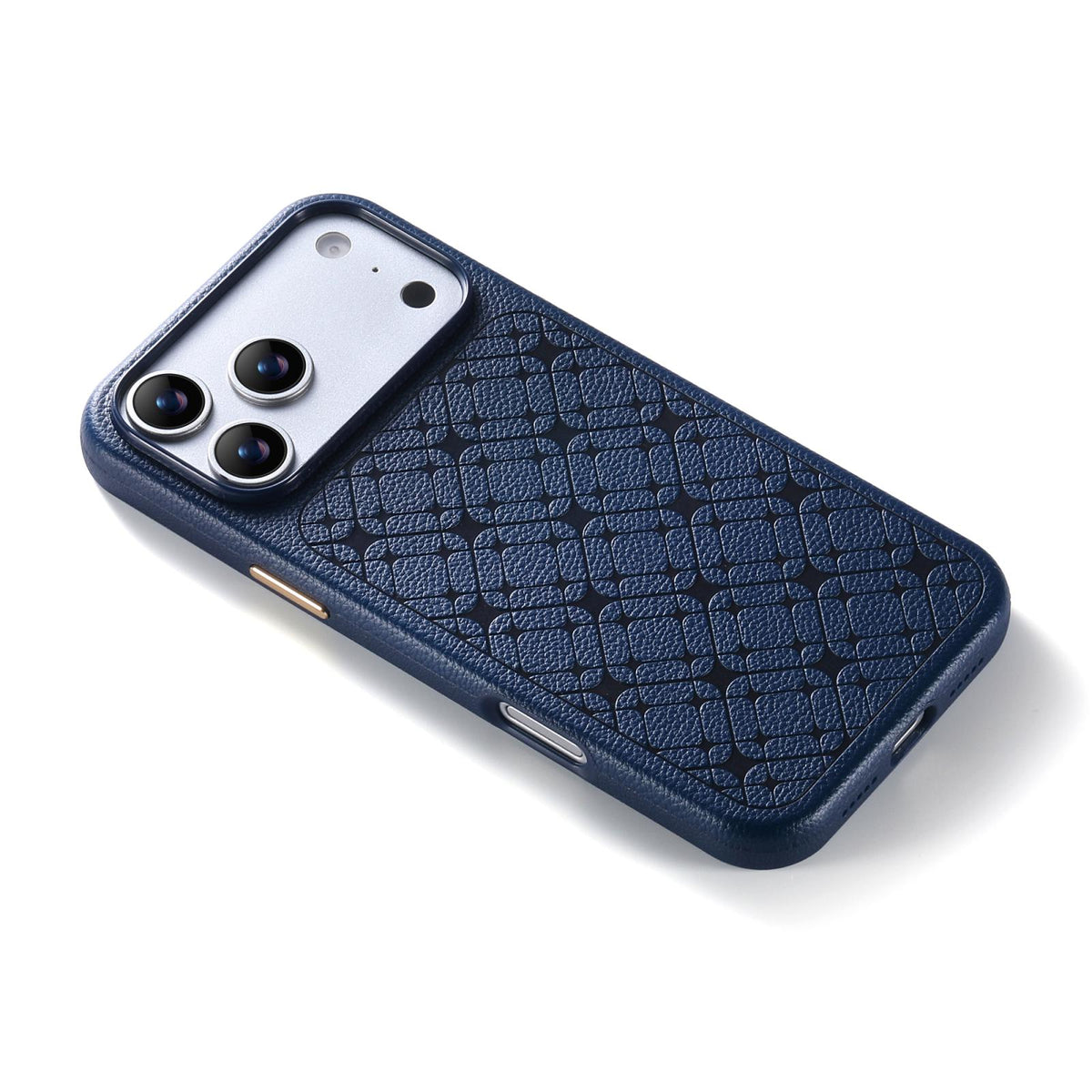 Compatible with iPhone 18 Pro Max & 17 Pro Max ESEBLE B2 Starlight Plaid Phone Case - Navy Blue