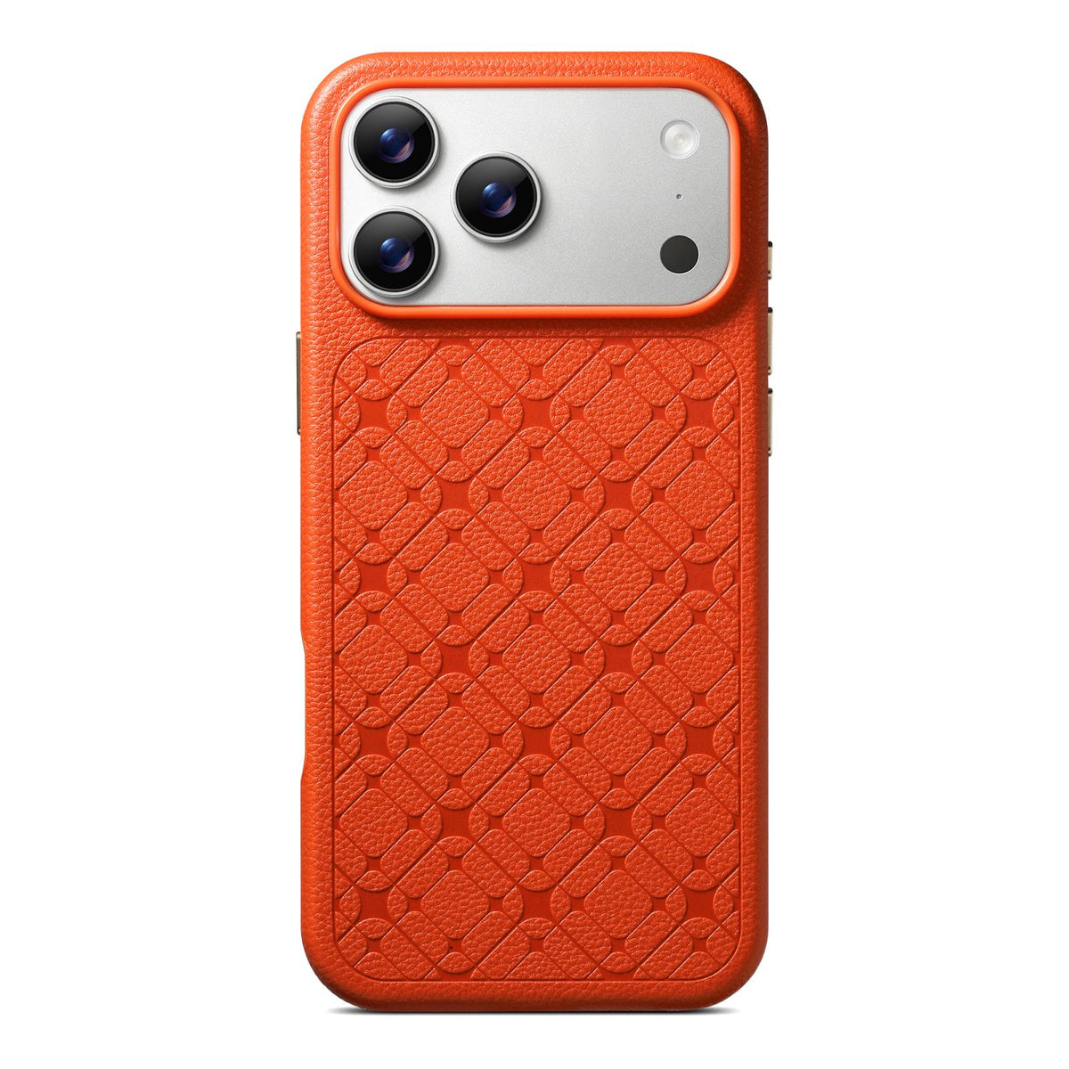 Compatible with iPhone 18 Pro Max & 17 Pro Max ESEBLE B2 Starlight Plaid Phone Case - Orange