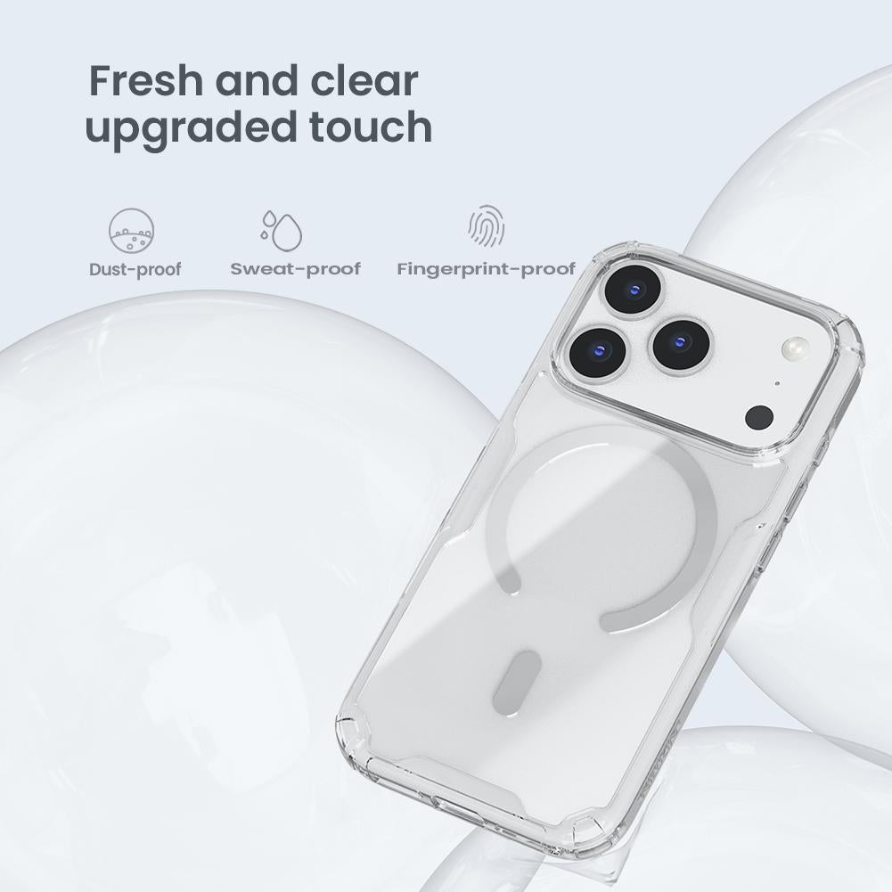 Compatible with iPhone 18 Pro Max NILLKIN Ultra Clear Magsafe PC + TPU Phone Case - White